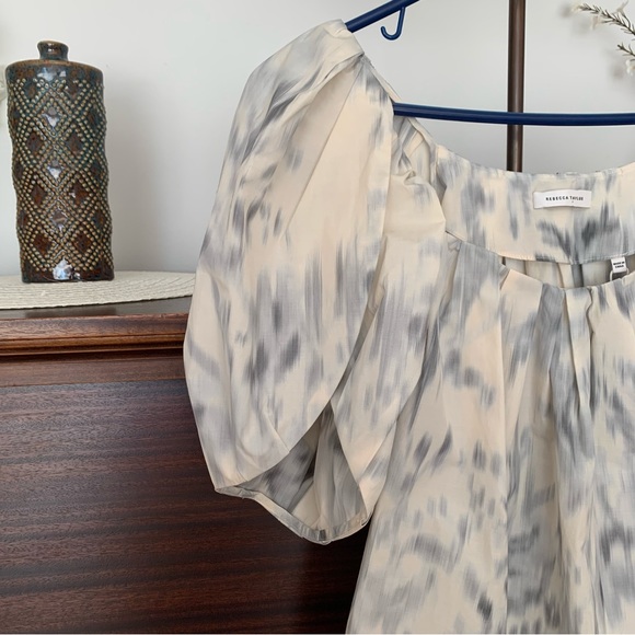 Rebecca Taylor NWT Whisper Rose Tulip Sleeve Top, Size 4 - Picture 5 of 13